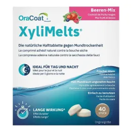 Xylimelts yapışkan tabletler meyve karışımı Oracoat, 40 adet