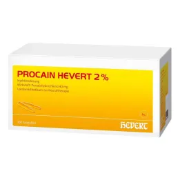 Enjeksiyon ampulleri için Prokain Hevert% 2lik çözelti, 100x2 ml