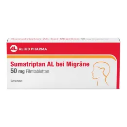 Migren için Sumatriptan AL 50 mg film kaplı tablet, 2 adet