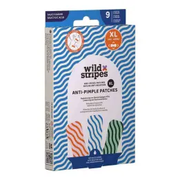 Wild Stripes Sivilce Karşıtı Yamalar XL Şeffaf, 9 adet
