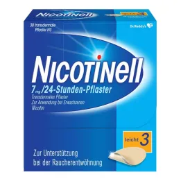 NICOTINELL 7 mg / 24 saatlik nikotin bantları, hafif bant gücü (3), 30 adet