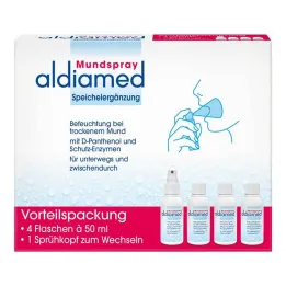 Tükürük takviyeleri için Aldiamed ağız spreyi, 4x50 ml