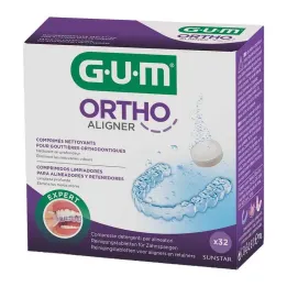 GUM Ortho Aligner temizleme tabletleri, 32 adet